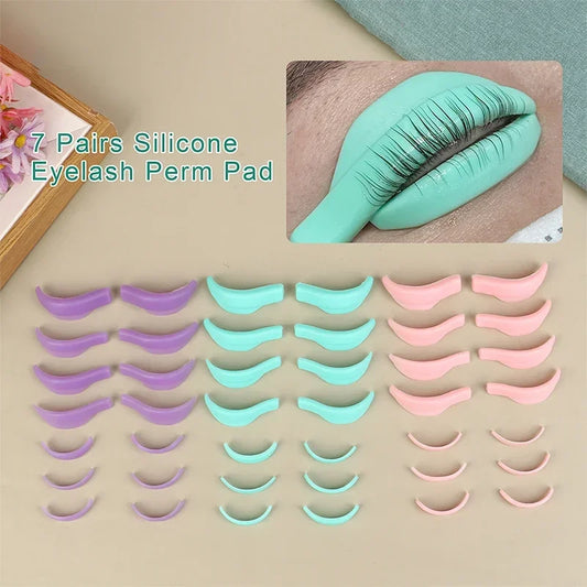 Professional Silicone Lash Lift Shields – 7 Pairs Reusable Eyelash Perming & Curling Pads
