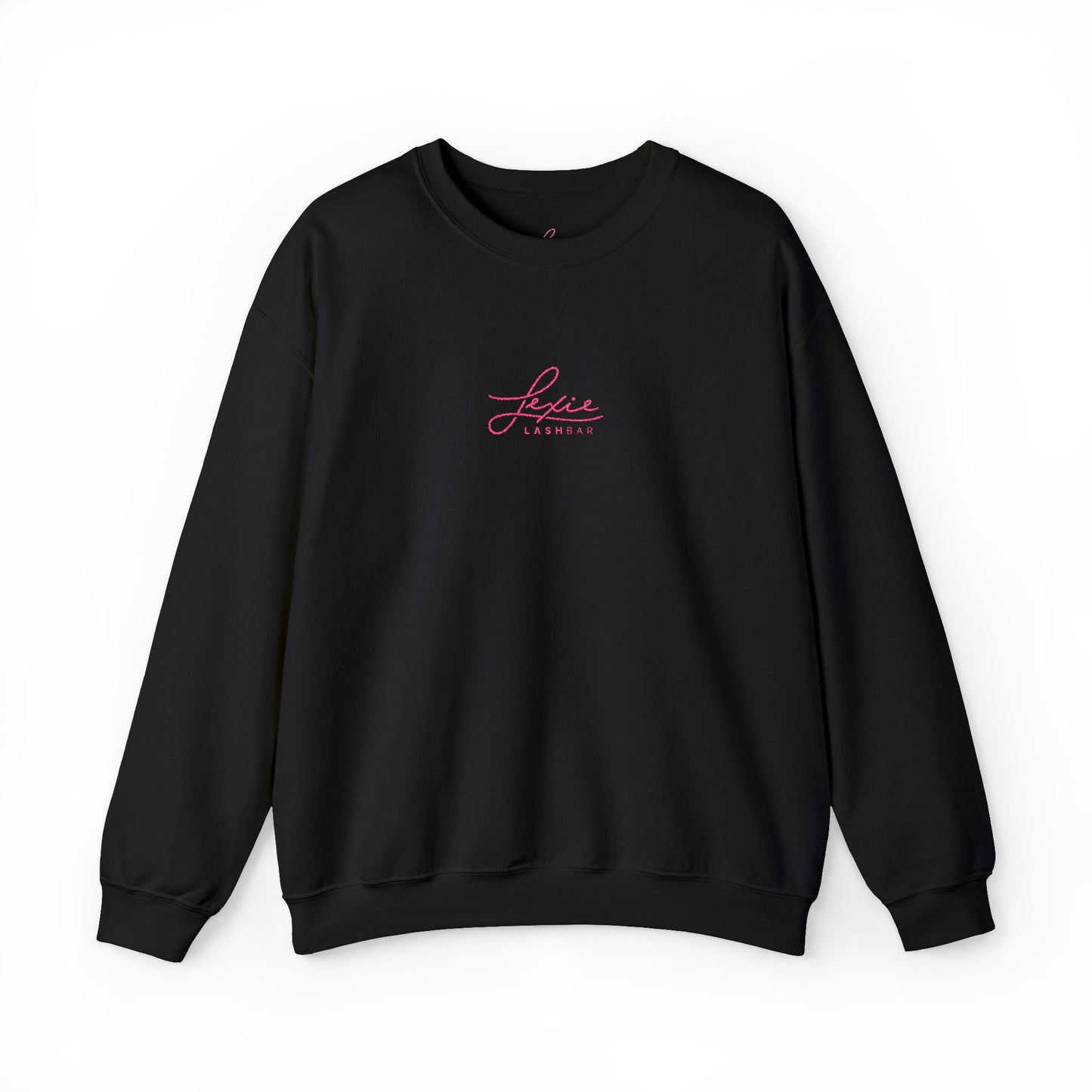 Lexie Logo Crewneck Sweatshirt — Cute Pink Script Graphic Pullover