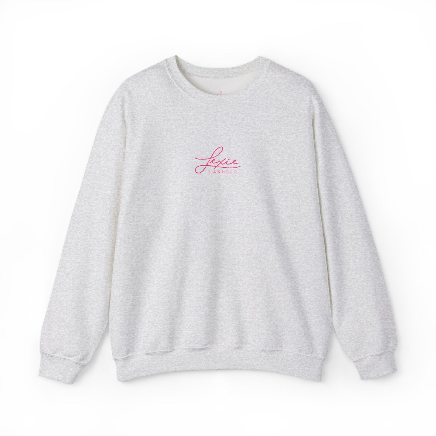 Lexie Logo Crewneck Sweatshirt — Cute Pink Script Graphic Pullover