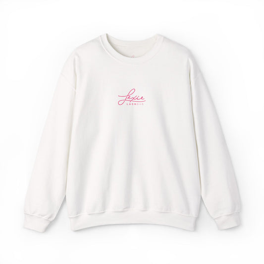 Kiss Me Dad Crewneck Sweatshirt — Cute Pink Script Graphic Pullover