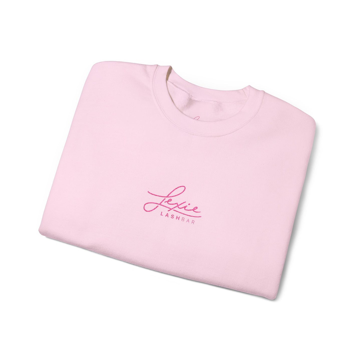 Lexie Logo Crewneck Sweatshirt — Cute Pink Script Graphic Pullover