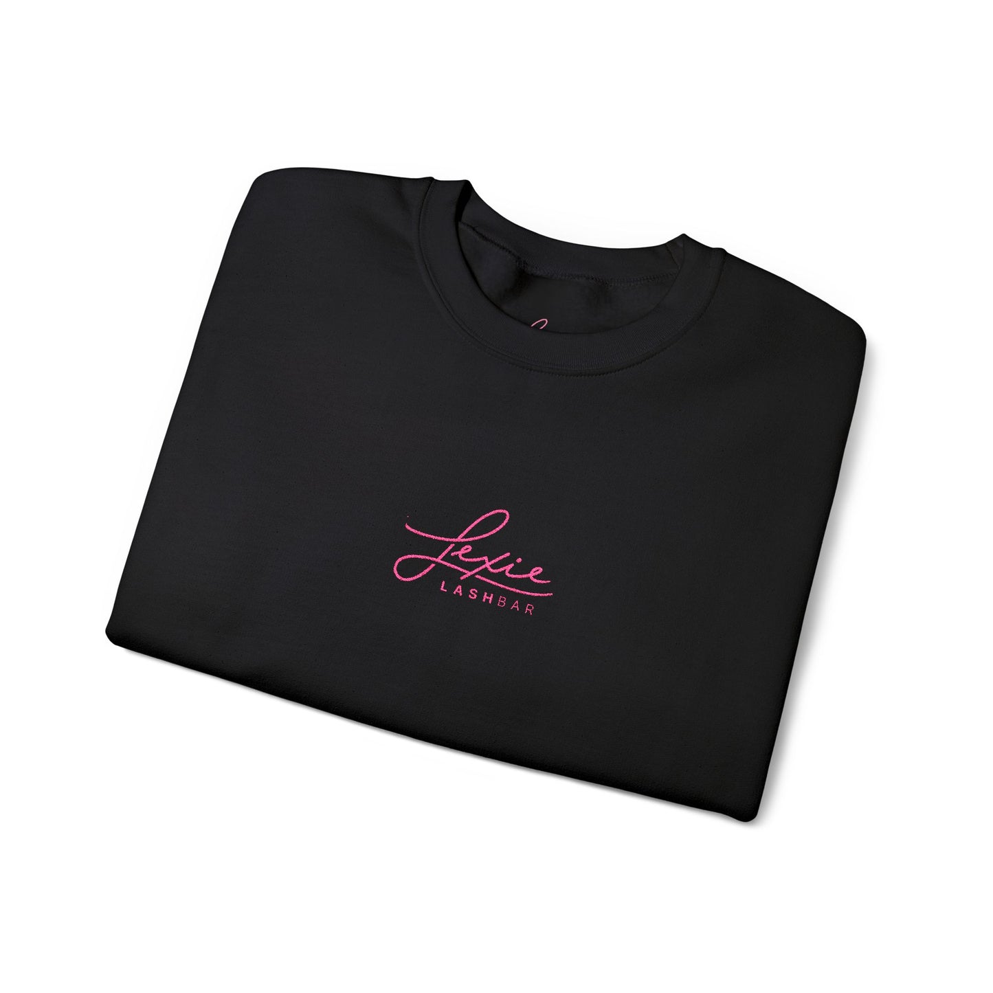 Lexie Logo Crewneck Sweatshirt — Cute Pink Script Graphic Pullover