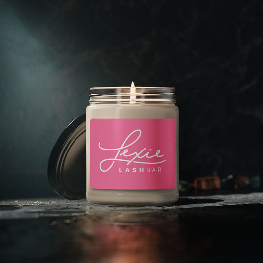 Lexie Logo Scented Soy Candle — 9oz Pink Logo Candle