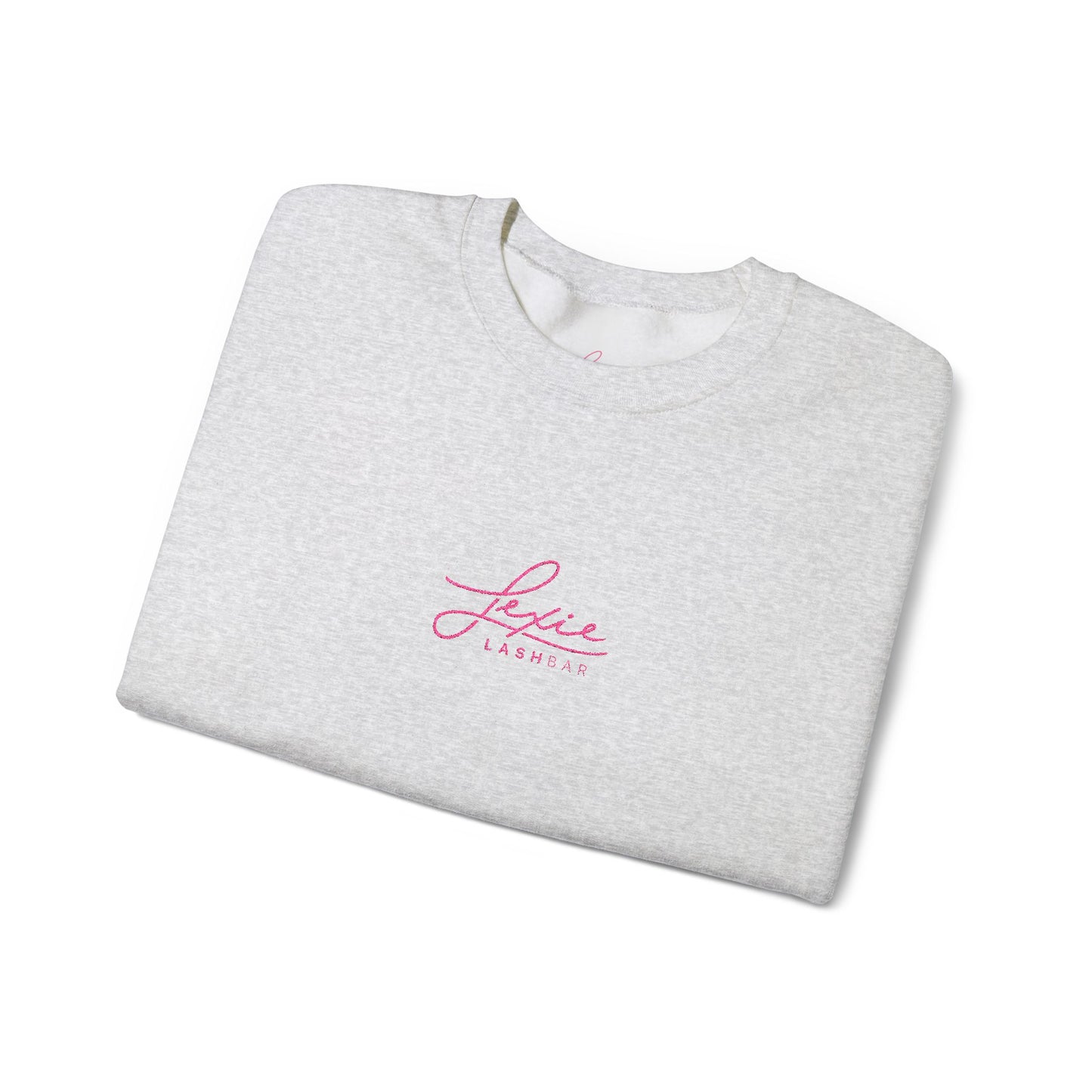 Lexie Logo Crewneck Sweatshirt — Cute Pink Script Graphic Pullover