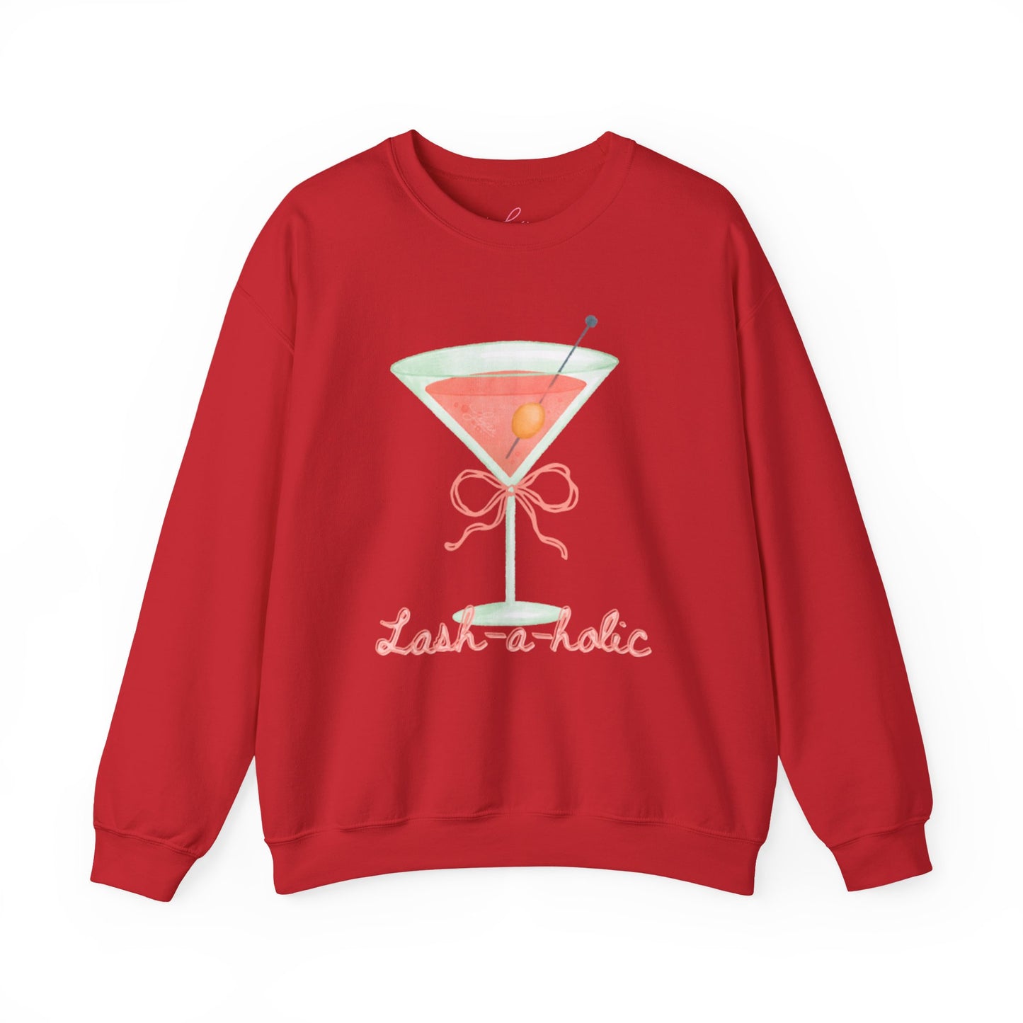 Cocktail Sweatshirt – 'Lash-a-holic' - Graphic Crewneck