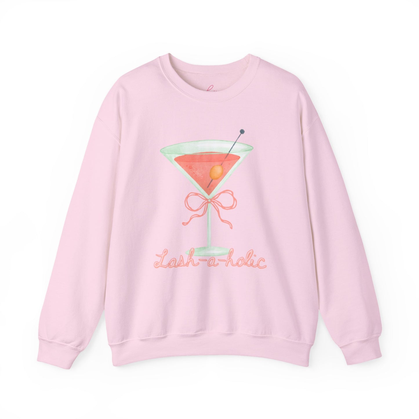 Cocktail Sweatshirt – 'Lash-a-holic' - Graphic Crewneck