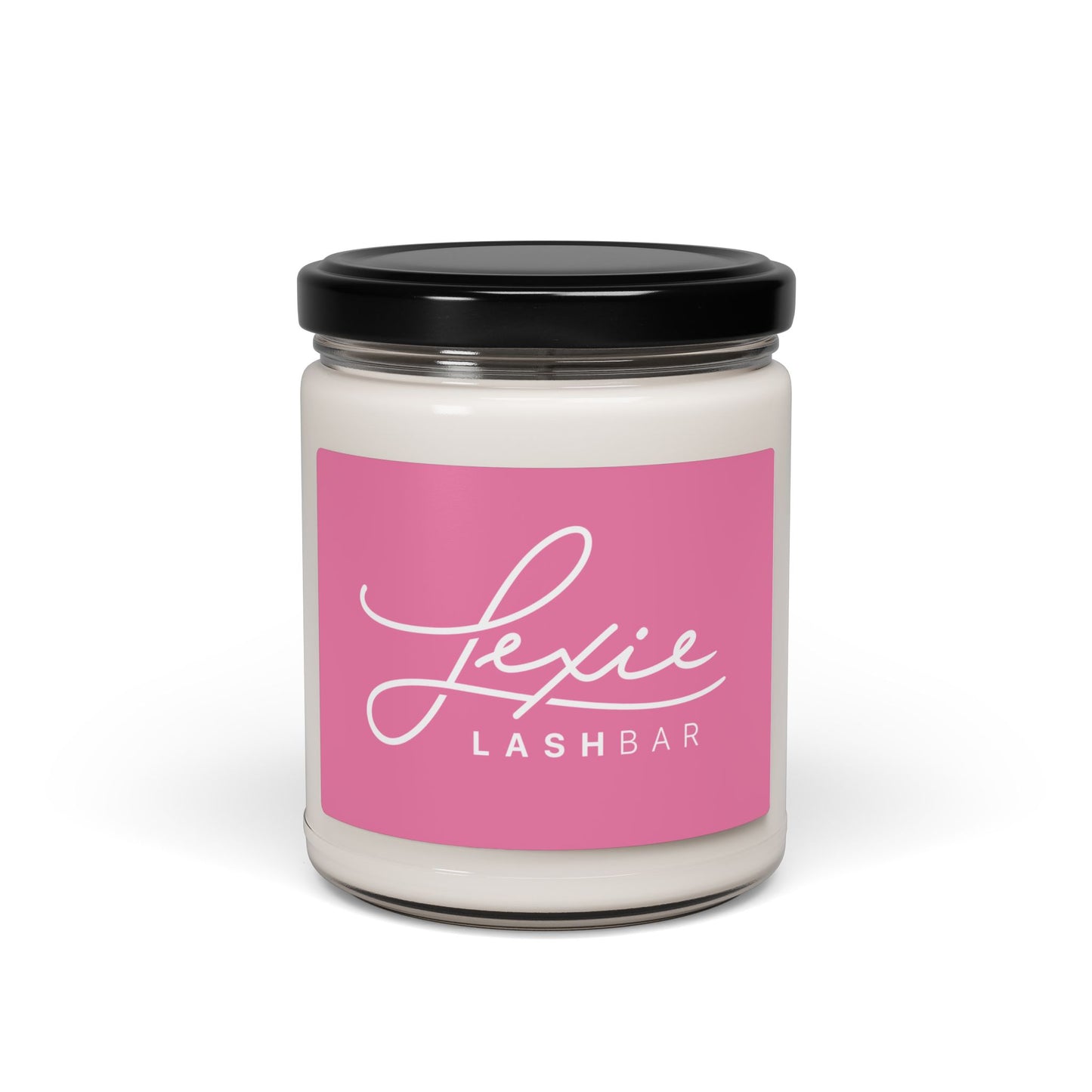 Lexie Logo Scented Soy Candle — 9oz Pink Logo Candle