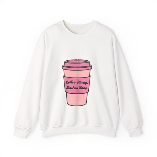 "Coffee Strong, Lashes Long" Sweatshirt