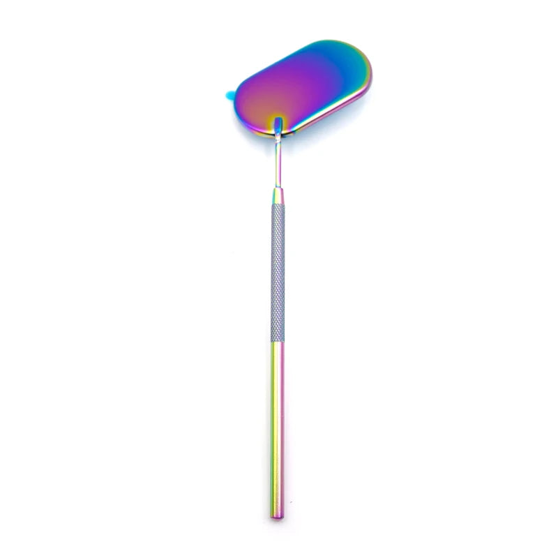 Eyelash Extensions Checking Mirror Heart Shape Stainless Steel Multifunction Lashes Mirror Beauty Makeup Supplies