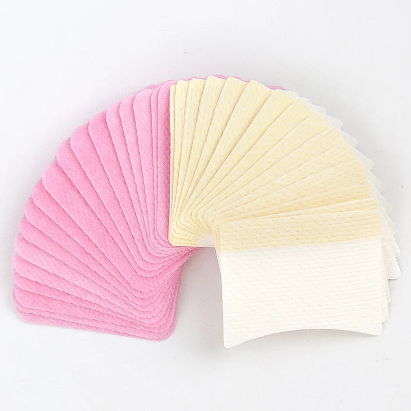 40pcs Eyelash Extension Remover Cotton Pad Lash Lifting Glue Bottle Mouth Prevent Clogging Wipes Paper Clean Napkin Makeup Tools
