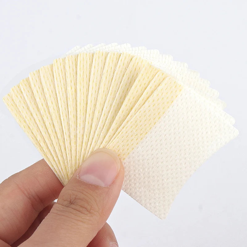 40pcs Eyelash Extension Remover Cotton Pad Lash Lifting Glue Bottle Mouth Prevent Clogging Wipes Paper Clean Napkin Makeup Tools