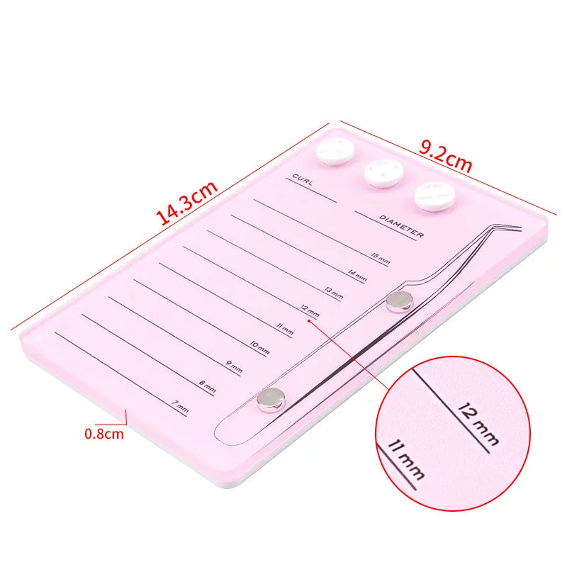 Professional Acrylic Lash Holder with Magnetic Suction – False Lash Tray & Lash Scale Plate