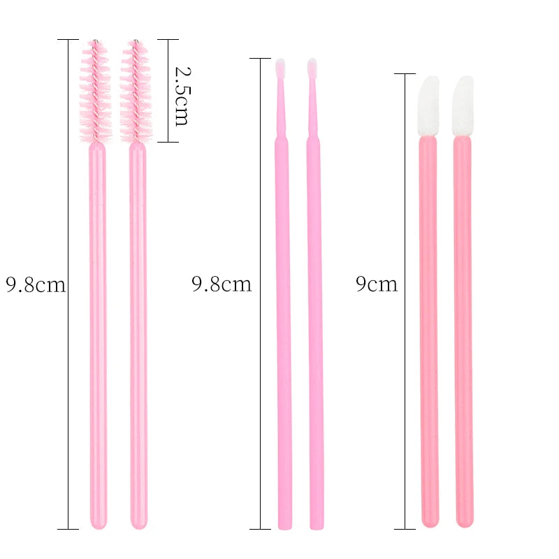 All-in-One 200pcs Lash & Beauty Tool Kit – Disposable Lash Spoolies, Micro Brushes, Cotton Swabs, Mascara & Lip Applicators