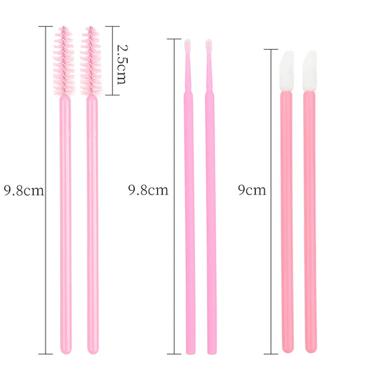 All-in-One 200pcs Lash & Beauty Tool Kit – Disposable Lash Spoolies, Micro Brushes, Cotton Swabs, Mascara & Lip Applicators