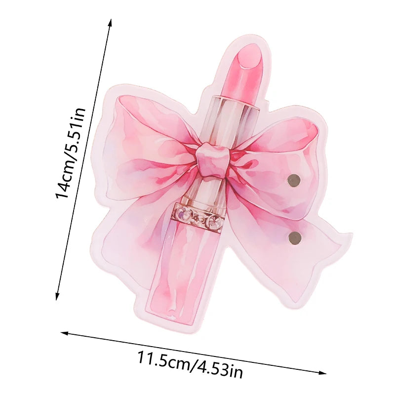 Magnetic Suction Lash Display Board in Pink Acrylic – False Eyelash Palette & Rose Lipstick Holder