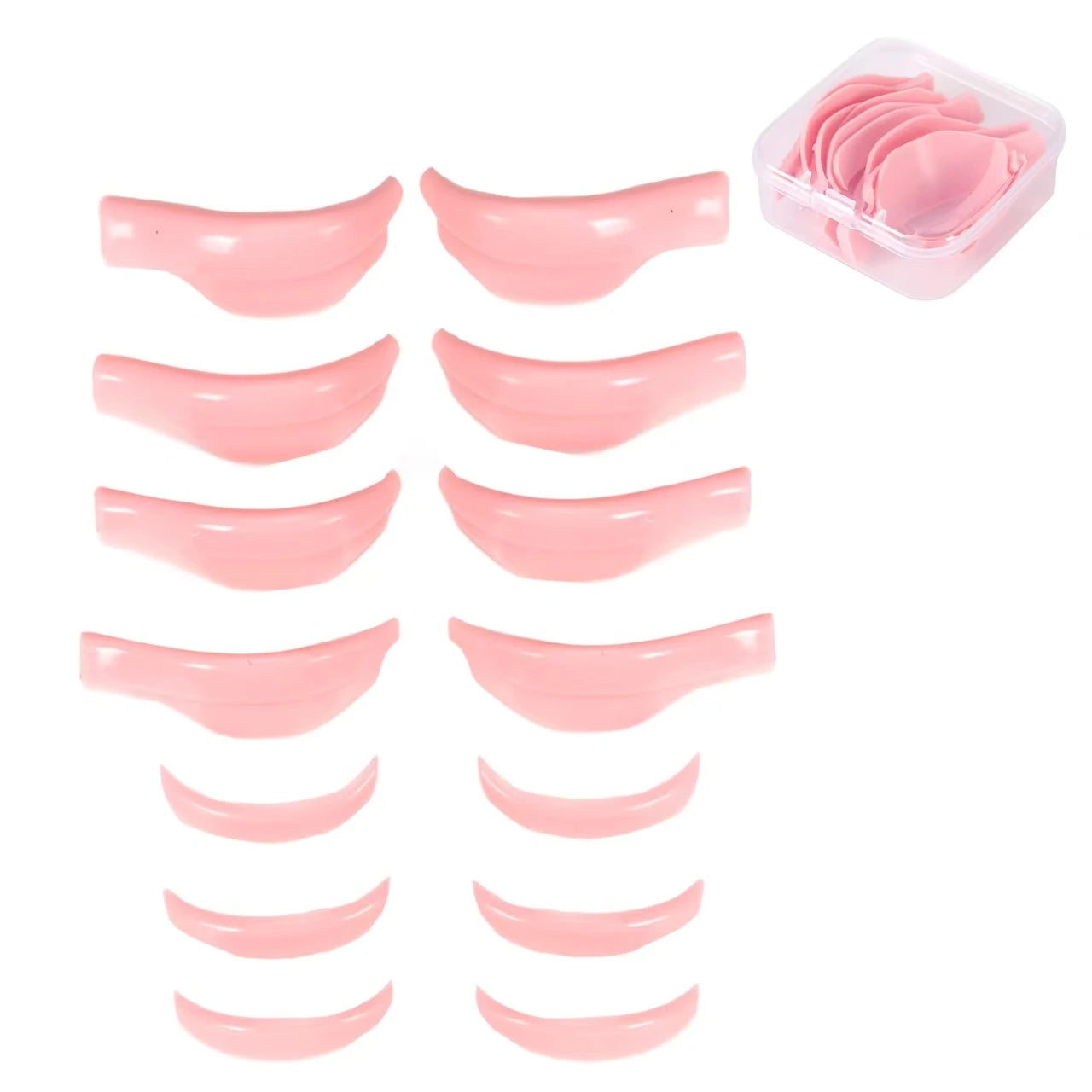 Professional Silicone Lash Lift Shields – 7 Pairs Reusable Eyelash Perming & Curling Pads