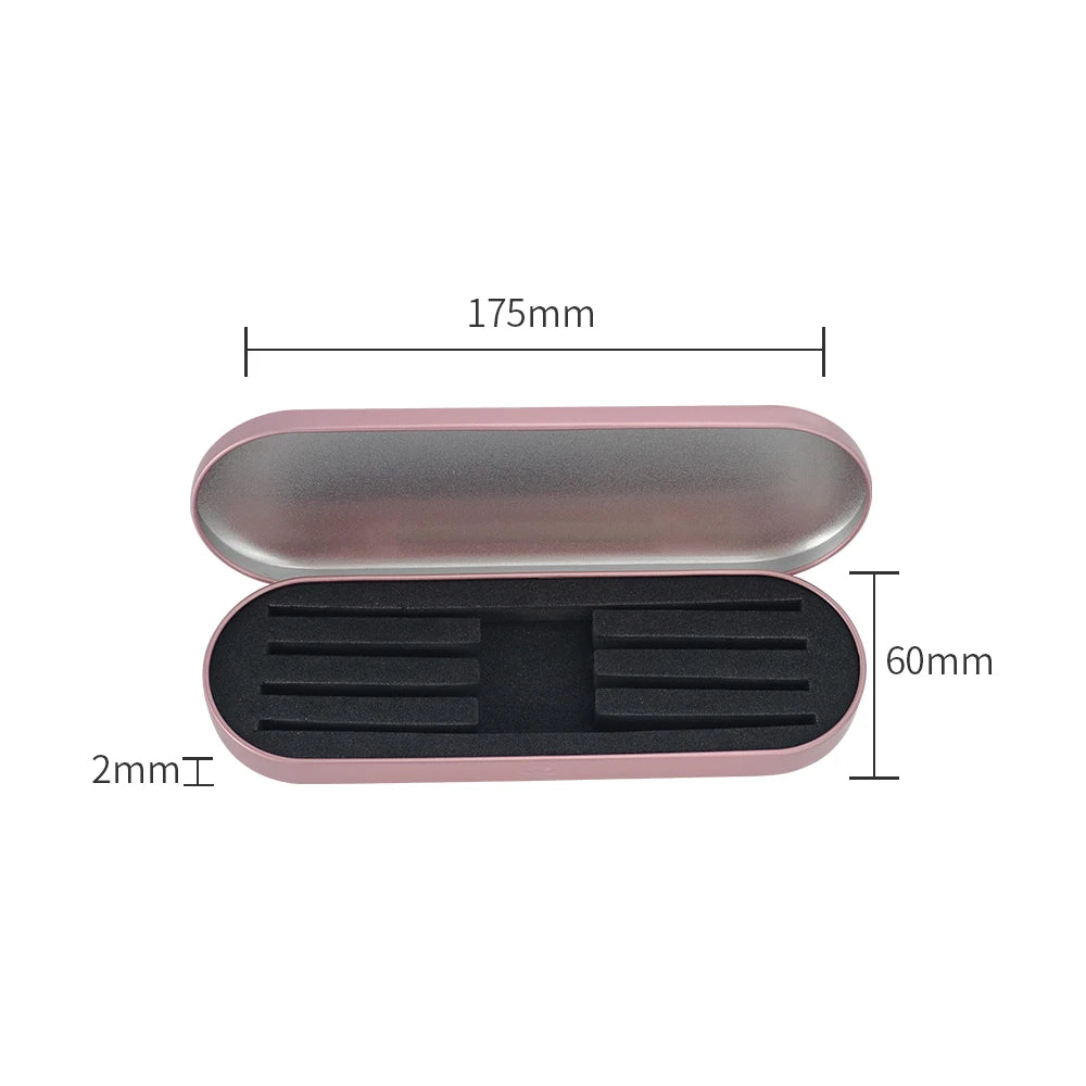 Eyelash Tweezers Storage Box – Exquisite Tinplate Protective Case for Lash Extension & Makeup Tools
