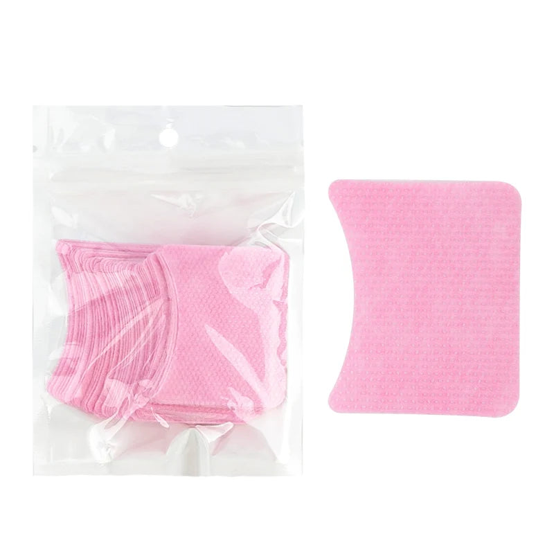 40pcs Eyelash Extension Remover Cotton Pad Lash Lifting Glue Bottle Mouth Prevent Clogging Wipes Paper Clean Napkin Makeup Tools
