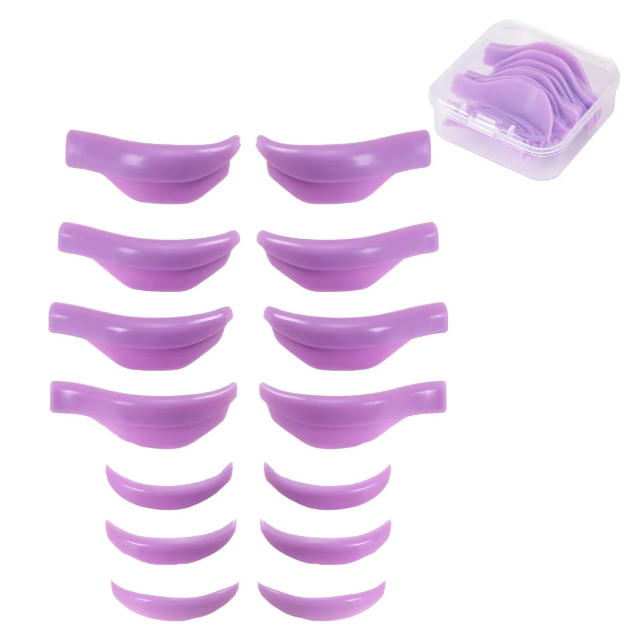Professional Silicone Lash Lift Shields – 7 Pairs Reusable Eyelash Perming & Curling Pads