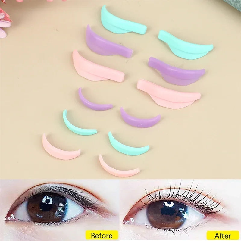 Professional Silicone Lash Lift Shields – 7 Pairs Reusable Eyelash Perming & Curling Pads