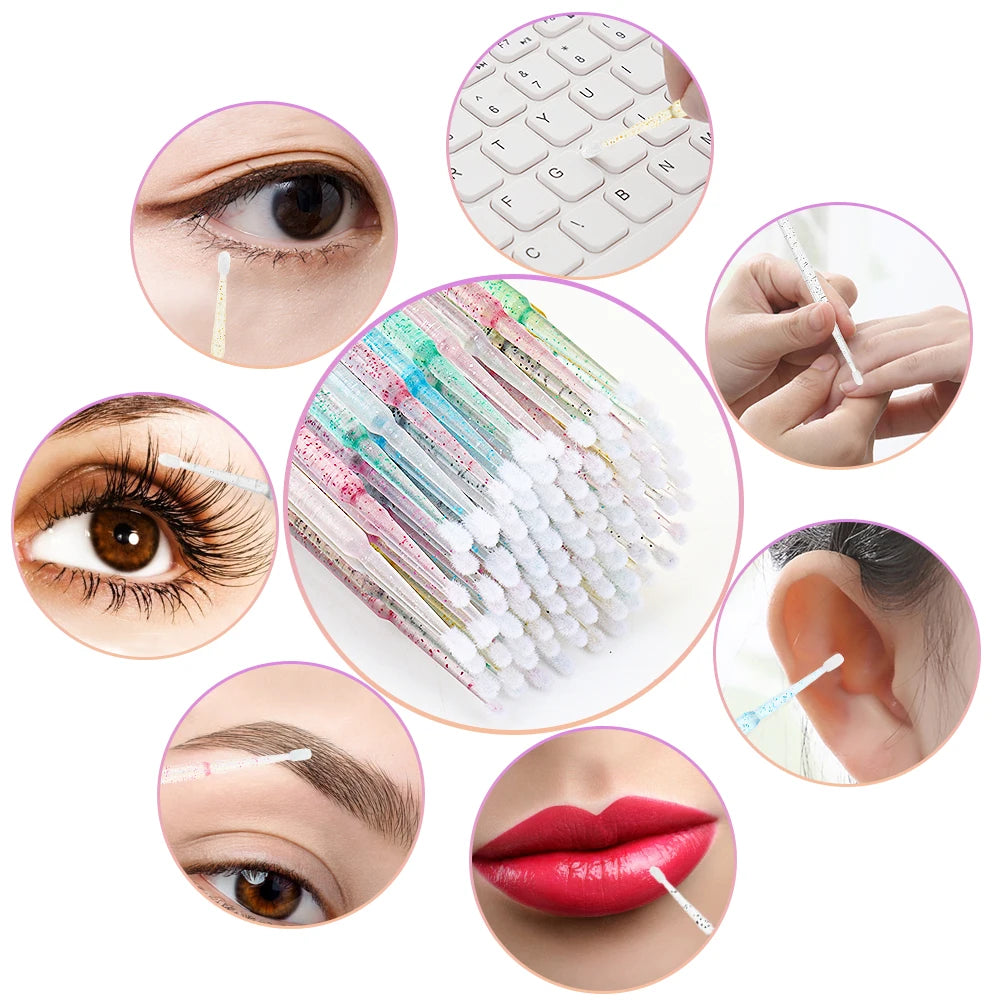 All-in-One 200pcs Lash & Beauty Tool Kit – Disposable Lash Spoolies, Micro Brushes, Cotton Swabs, Mascara & Lip Applicators